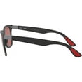 thumbnail image 4 of Ray Ban Scuderia Ferrari Polarized Silver Mirror Chromance Square Men's Sunglasses RB4195M F602H2 52, 4 of 5