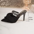 thumbnail image 4 of DIVVce Ruffle Accent Mule Heels For Women Pointed Toe Slip On Comfortable Party Footwear, 4 of 8