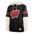 thumbnail image 2 of Men's '47  Black Wisconsin Badgers Split Zone Cornerback Lacer Pullover Hoodie, 2 of 3
