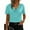 Light Blue, variant on Fashion Womens Shirts Short Sleeve Casual Solid Color Cowl Neck Blouses Tops S