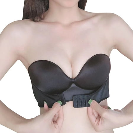 

Non-Slip Anti-Gravity Bra Lift Up Strapless Bras Gathering Underwear For Women Black 75b