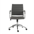 thumbnail image 4 of Eurostyle Axel Chaise Basse de Bureau avec des Bras en Gris, 4 of 4