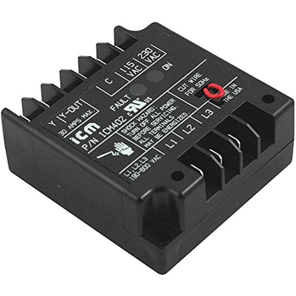 ICM Controls ICM402 Three-Phase Line Voltage Monitor Offering Protection Against Phase Loss/Reversal and Unbalance, 50/60 Hz, 190-600 VAC (115 or 208/240 Control VAC)