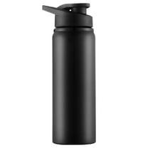 Direct Drinking Stainless Steel Bottle, Insulated Sports Water Bottle with Leakproof Flip Top Lid for Office and Outdoor Sports Use Black