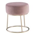 thumbnail image 1 of Linon Carly Metal Accent Vanity Stool in Pink, 1 of 9