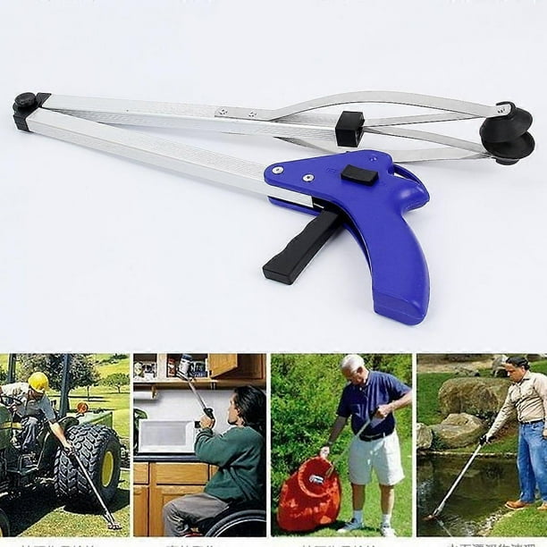 Reacher Grabber, Foldable Pick Up Reaching Tool Long Arm Extend Gripper Trash Grabber Aluminium Alloy 32" inch