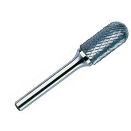 UPC: 0887861118736 | Drill America SC-11 Carbide Burr/Rotary File Cylindrical Radius-End Double Cut for Die Grinder 1/8 Dia. x 1/2 Cut Length with 1/4 Shank and 2 Overall Length DUL Series