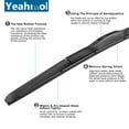 thumbnail image 6 of Yeahmol 26 in & 16 in Windshield Wiper Blades Fit For Acura TSX 2006 26"&16" Premium Hybrid Wiper Replacement For Car Front Window, Set of 2, J U HOOK Wiper Arm, YH1604BL, 6 of 7