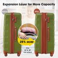 thumbnail image 6 of Miekor 3 Piece Luggage Set Hardside Spinner Suitcase with TSA Lock 20" 24' 28" Available 30AAO, 6 of 7