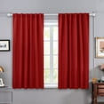 thumbnail image 4 of Deconovo Christmas Decoration Blackout Curtains Back Tab and Rod Pocket Thermal Insulated Room Darkening Curtains for Bedroom 52x63 inch True Red, 4 of 9