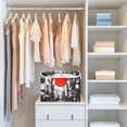 thumbnail image 4 of Yayeee Collapsible Cube Storage Bin with Lid Fabric Closet Decorative Basket with Handles, Black Streets, 4 of 7