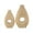 Brown Teardrop Abstract Asymmetrical S/2 10", 8"H, variant on DecMode 10", 8"H Teardrop Brown Wood Vase with Cutout Center, Set of 2