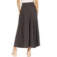 thumbnail image 3 of Women's Casual Solid Flare A-line Long Skirt with Elastic Waistband, 3 of 6