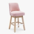 thumbnail image 4 of WestinTrends 26" Upholstered Swivel Counter Height Bar Stools (Set of 3), Dusty Peach, 4 of 13