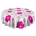 thumbnail image 5 of Round Tablecloth 60 Inch Wrinkle Free Table Cover with Daisy Floral for Kitchen Dining, 5 of 5