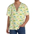 thumbnail image 1 of Balery Armadillo Floral Camisa Casual de Manga Corta con Botones para Hombre, Texturizada, Estilo Cubano, para Playa, Verano-4X-Large, 1 of 5