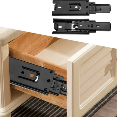 Rdeghly 2pcs Mini Short Drawer Slides Furniture Guide Rail Full