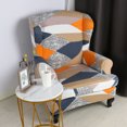 thumbnail image 6 of Dowbom Stretch Wingback Chair Cover Spandex 2-Pieces Printed Wing Chair Slipcover, 6 of 6