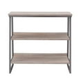 thumbnail image 3 of Leick Home 70007-ROBLK Stepped Tier Bookshelf in Roughsawn Oak/Gunmetal Gray, 3 of 8