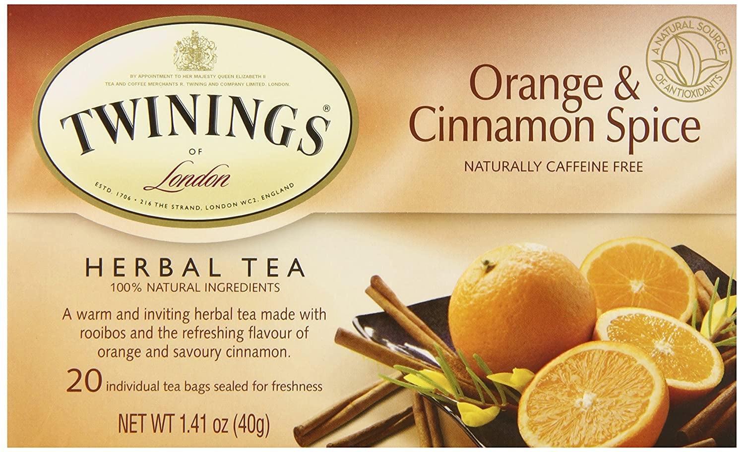 Twinings Orange & Cinnamon Spice Tea - 20 Ct (1.41 Oz)