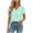QRWX1-Green, variant on Short Sleeve Shirts for Women V Neck Pleated Back Trendy Blouses Dressy Casual Lightweight Summer Tunic Tops Green M