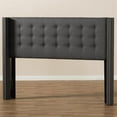 thumbnail image 5 of Bowery Hill Fabric King Panel Headboard with Diamond Button-Tufted in Dark Gray, 5 of 5