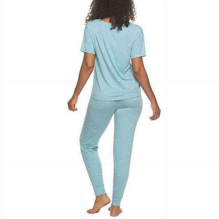 Felina Women s 3 Piece Soft Jersey T Shirt Shorts and Pants PJ Lounge Set Blue XL Walmart