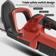thumbnail image 2 of Cortasetos eléctrico inalámbrico de 21 V con doble cuchilla para jardín, poda de arbustos y otros usos domésticos (110 V)., 2 of 11