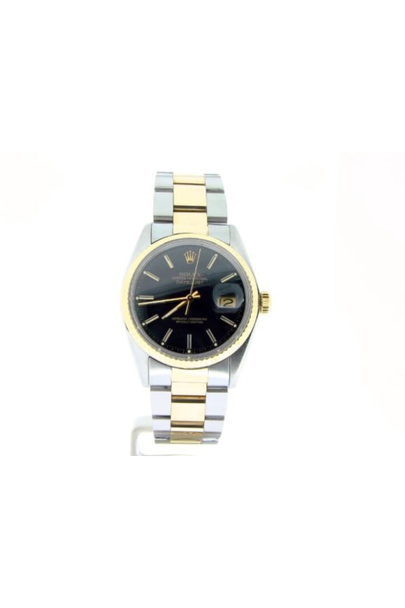 Pre-Owned Mens Rolex Two-Tone Datejust Black 16013