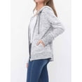 thumbnail image 4 of A2Y Women's Causal Basic Simple Zip Up Hoodie Sweat Jacket Marled Charcoal L, 4 of 5