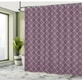 thumbnail image 4 of Ambesonne Damask Shower Curtain, Oriental Floral Curly Motif, 69"Wx70"L, Dark Purple and Beige, 4 of 4