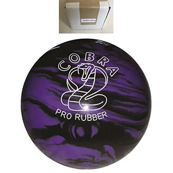 BuyBocceBalls New Listing (4 7/8 inch- 3lbs. 12oz.) - Single Ball - EPCO Duckpin Bowling Ball - Cobra Pro Rubber - Lavender & Black