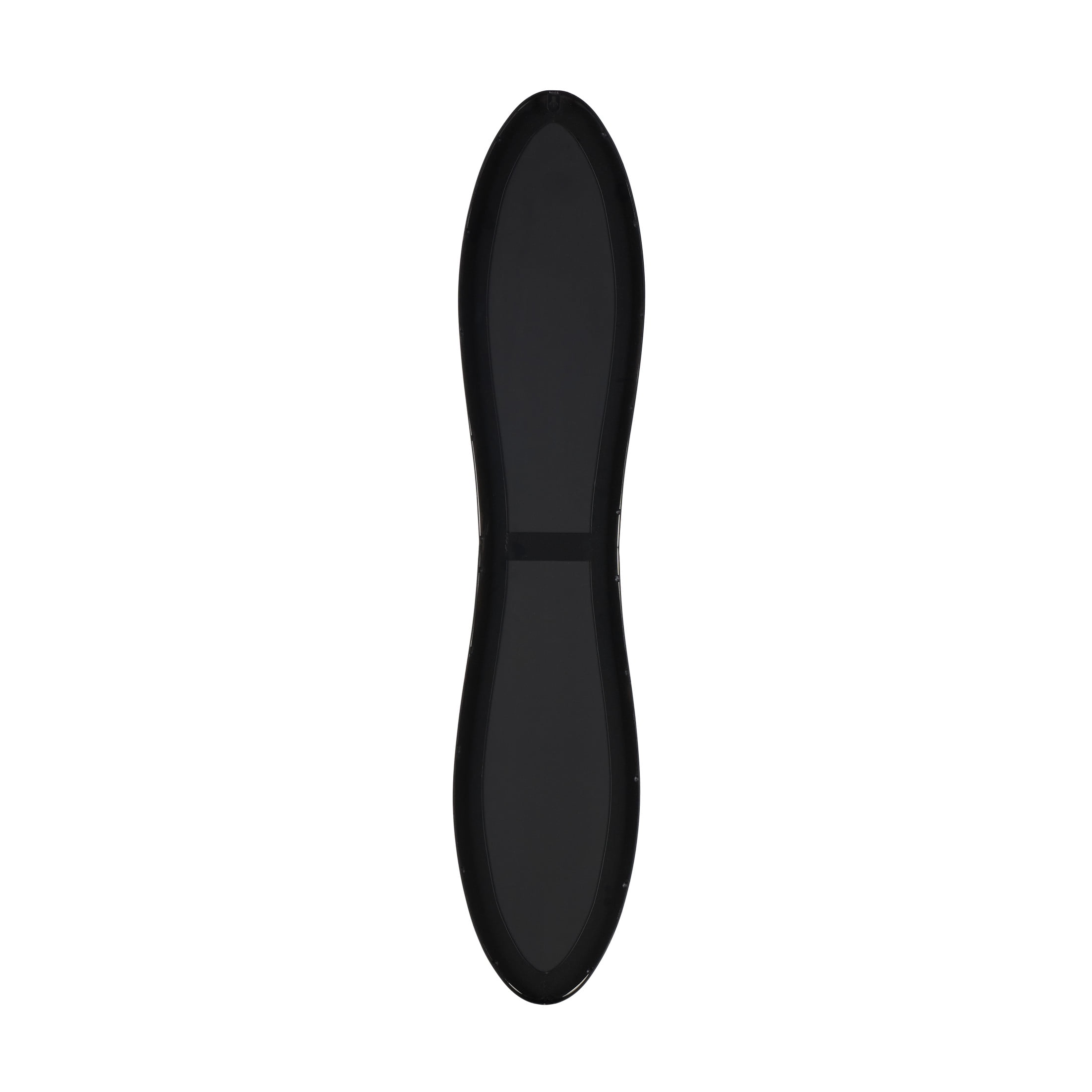 DecMode 9" x 45" Black Wavy Wall Mirror