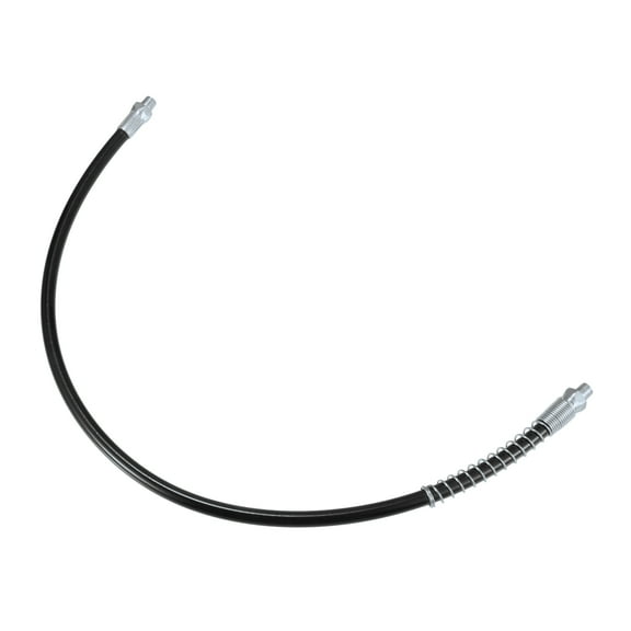 Unique Bargains 1Pc 31 Inch Universal 1/8" NPT Grease Gun Flex Hose Trailer Flex Grease Hose Extension Non-Slip Metal Black