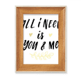 thumbnail image 1 of All I Need Is You And Me Quote Desktop Wooden Photo Frame Display Picture Art Painting Multiple Sets, 1 of 3