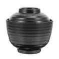 thumbnail image 1 of 1 Pc Japanese Style Miso Soup Bowl Rice Bowl Cooking Bowl Dessert Bowl Black, 1 of 9