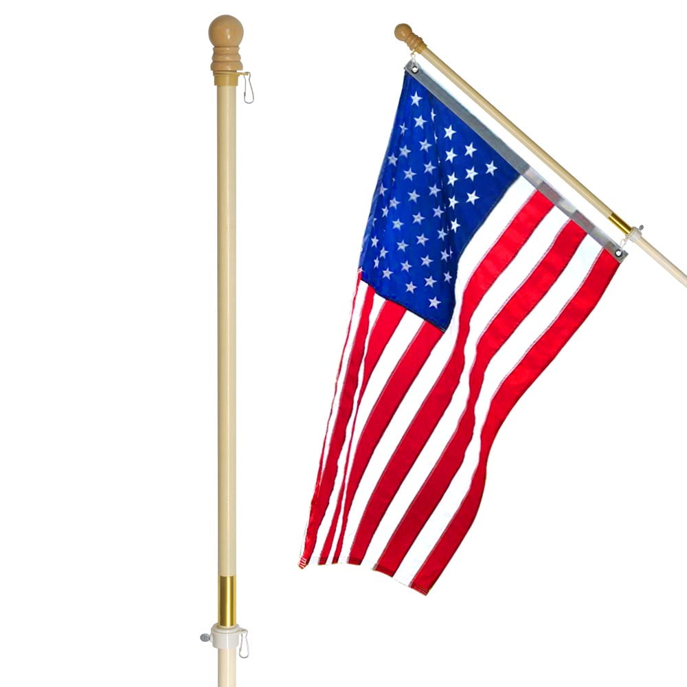 5 foot wooden flag pole