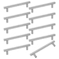 thumbnail image 1 of Uxcell 10-Pack Tiradores de Gabinete, Manijas Modernas de Acero Inoxidable en T de 6" [Plateado], 1 of 6