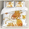 thumbnail image 3 of Unicorn Duvet Cover Set Twin Size, Exquisite Vivid Hair Cute Unicorn with Fairies Imaginary Legendary Creature Art Print, Decorative 2 Piece Bedding Set with 1 Pillow Sham, Multi, by Ambesonne, 3 of 3
