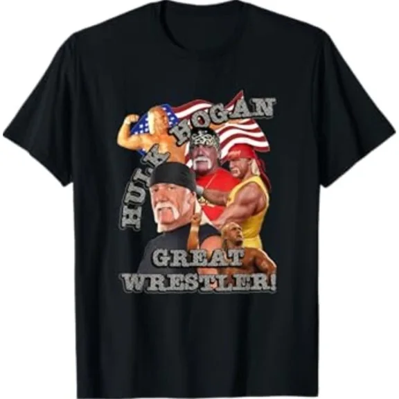 Power Hulk Hogan Wrestling Legend Retro Bold Athlete Art Unisex T-Shirt up to size 5XL