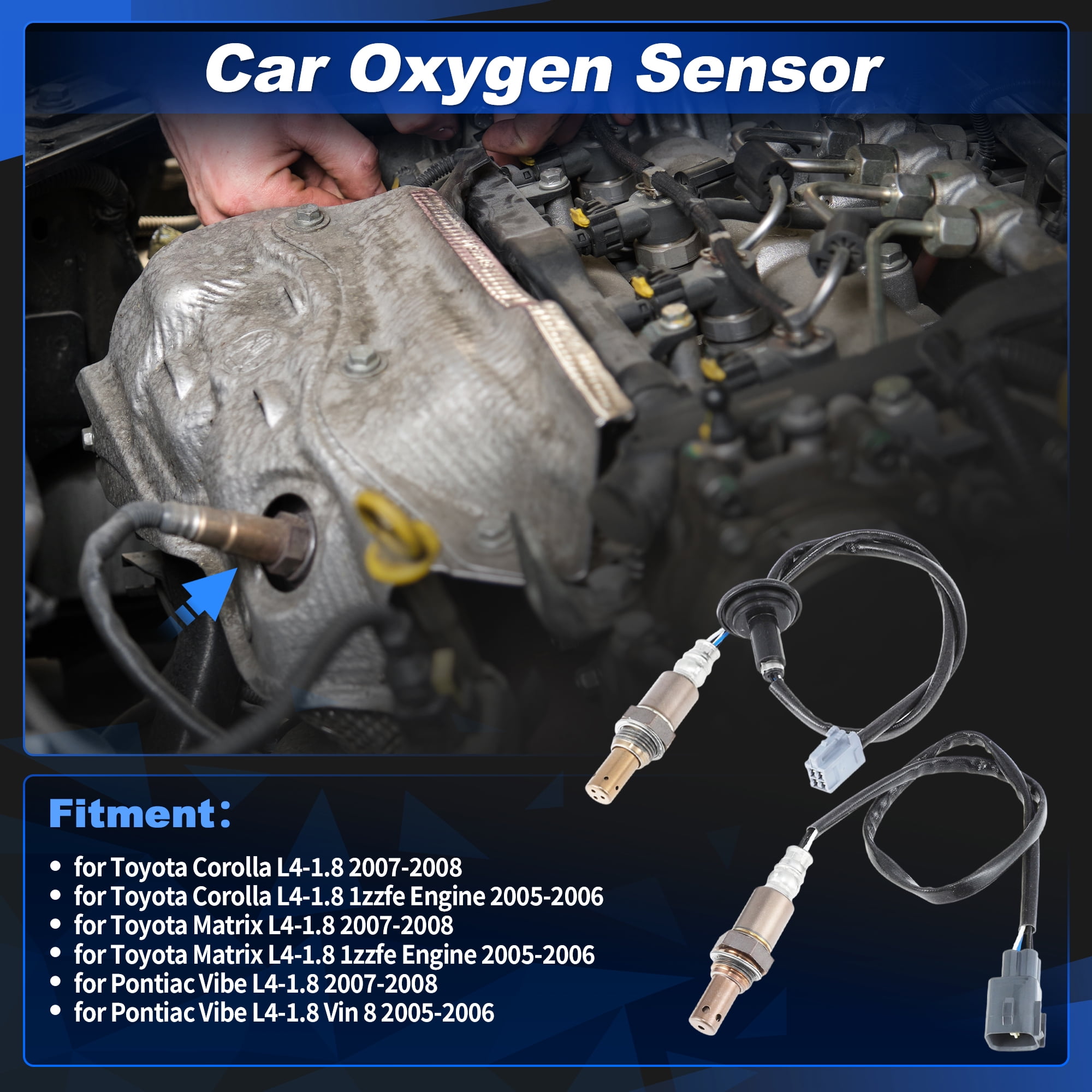Upstream & Downstream Oxygen Sensor for Toyota Corolla for Toyota Matrix L4-1.8 2005-2008 2349052/2344233 2pcs