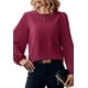 thumbnail image 1 of 1PCS camisa cruzada de color liso-burdeos-m, 1 of 5