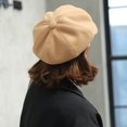 thumbnail image 4 of MANHUJI Men Hats Ladies Hat Autumn And Winter Warm Fashion Wool Beret Painter Dome Trend Hat Men'S Hats (A,One Size), 4 of 4