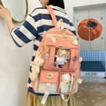 thumbnail image 5 of Bolsa Bolso 5 uds. Mochila Kawaii para mujer, bonita mochila coreana para estudiante y niña, conjuntos de de libros, 5 of 5