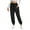 Black, variant on SWQZVT Women's Cargo Sweatpants with Pockets High Waisted Jogging Pants Drawstring Athletic Joggers Fall Trousers