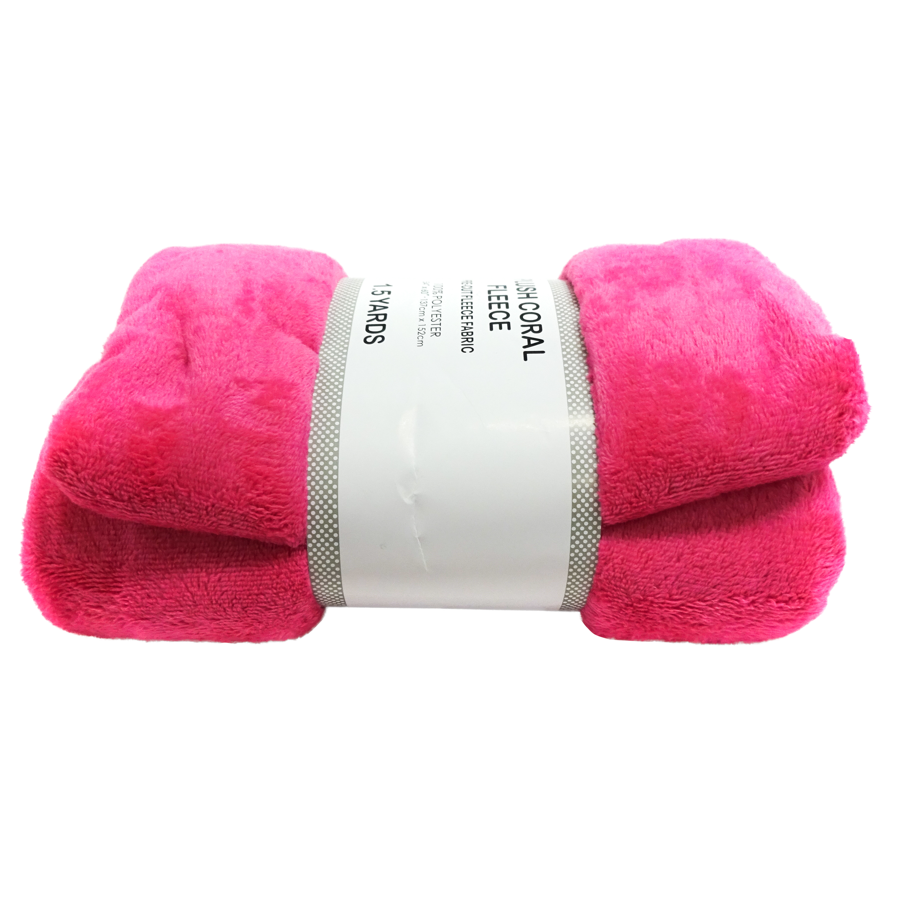 Shason Textile 60" x 1.5 yd 100% Polyester Fleece Solid Print Craft Fabric, Hot Pink