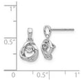thumbnail image 2 of 14k White Gold Fancy Moving Diamond Dangle Post Earrings EM5488, 2 of 2