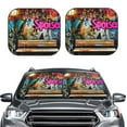 thumbnail image 2 of Haiem Graffiti Lamp Urban Scene Car Windshield Sun Shade (2 Pieces) Foldable Windshield Sun Shade Car Accessories for Truck SUV Pickup-Small, 2 of 7