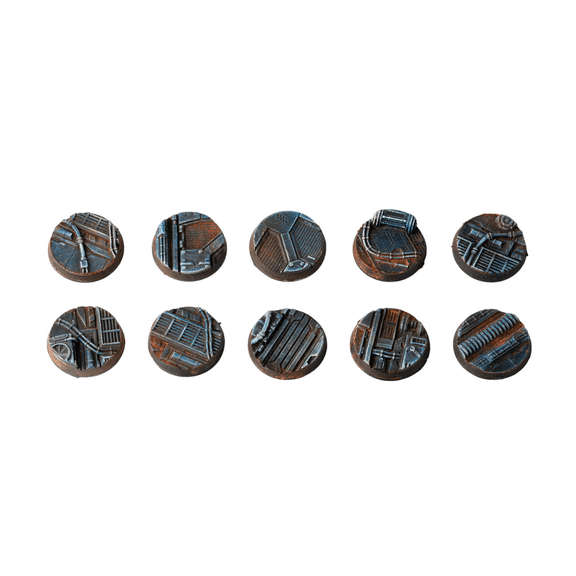Gamers Grass Spaceship Corridor Bases - Round 25mm New