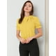 thumbnail image 3 of Top Elegante Allegra K Camisas Del Cuello De PajariDe Mujeres Amarillo XS, 3 of 6